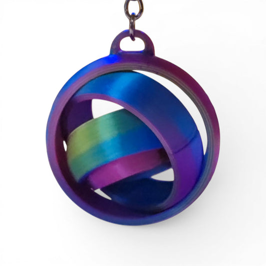 Gyro Keyring Cloud Sensory ASMR Desk Figurine - Stress Relieving  - Gyro Keychain