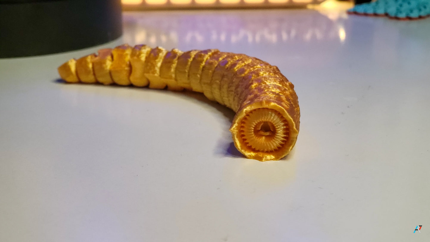 Articulated Dune Sandworm - 3D Flexible Figure