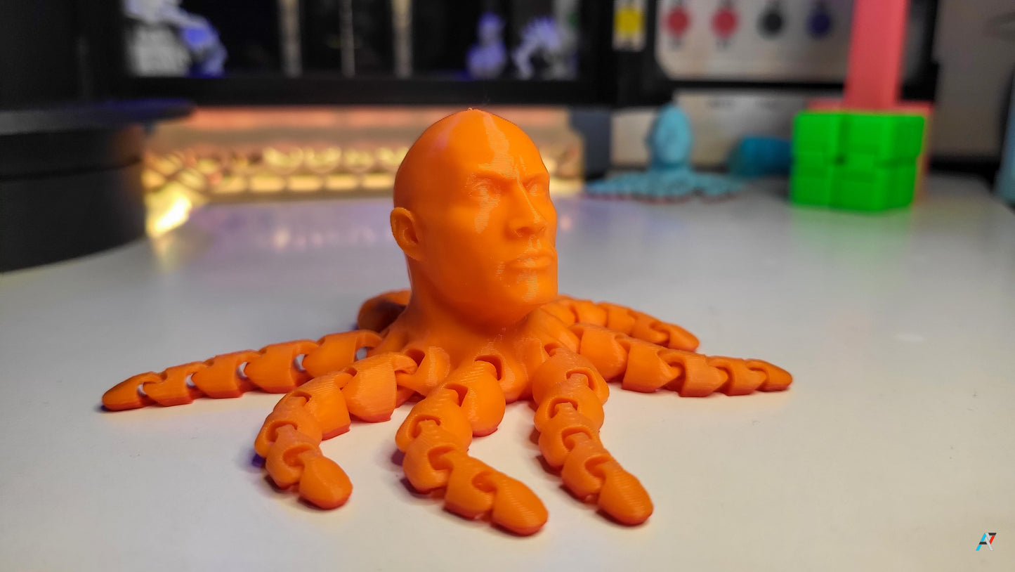 Dwayne Johnson Octopus Fidget Toy - Rocktopus - 2 Color Options