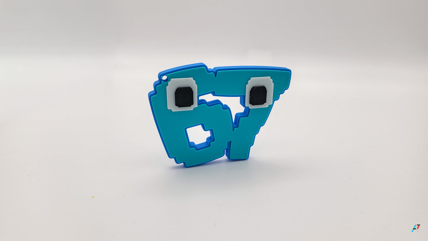 67 Brain Rot KeyRing- Meme Figurine - Fan Art