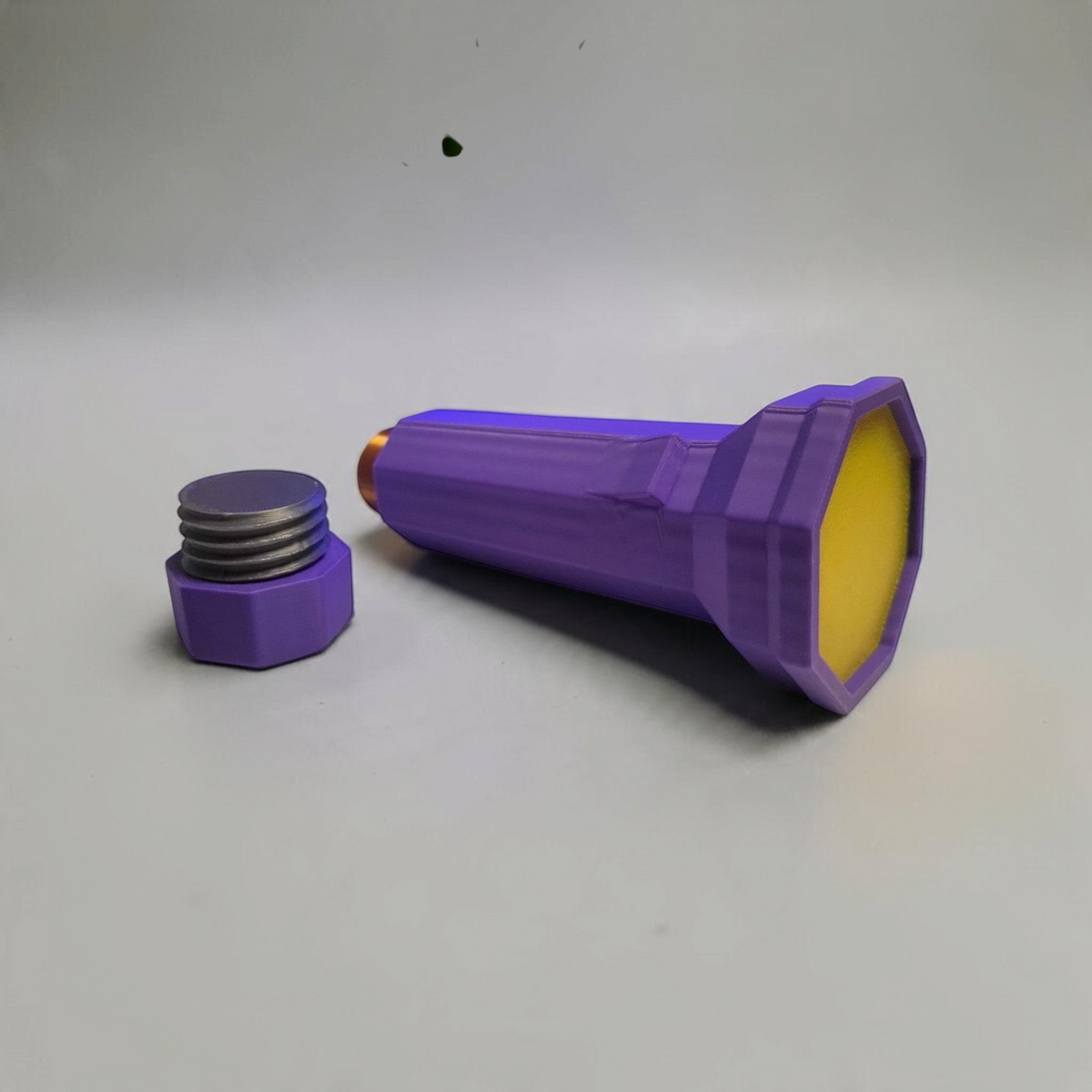 Doors Inspired flashlight replica with a gray body, shown upright.