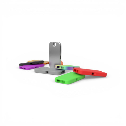 Set of 3 Flat Pocket Whistles - Convenient and Functional Keychains